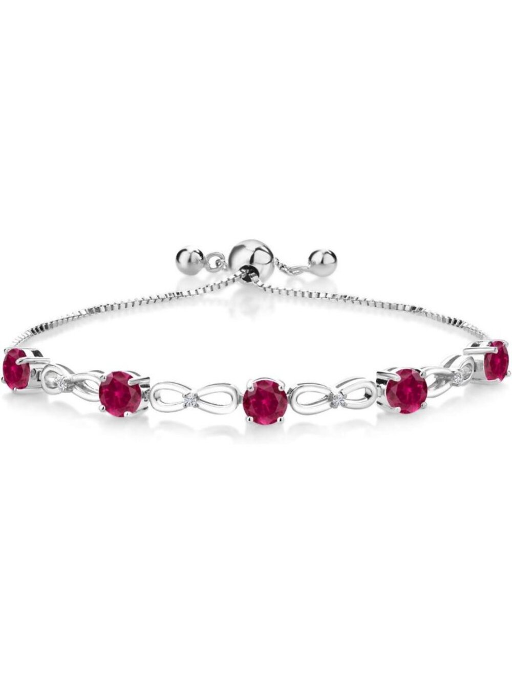 Stunning Infinity Tennis Bracelet for Women | 925 Sterling Silver | Adjustable